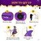 3.9FT Halloween Inflatable Witch Riding Broom Outdoor Decorations Blow up Decor
